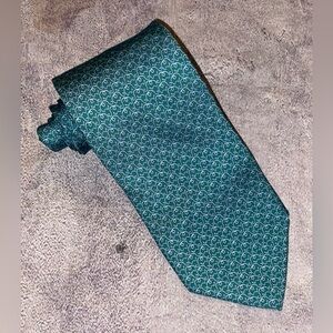 Salvatore Ferragamo Elephant Abstract Geometric Pattern Tie Necktie Handmade